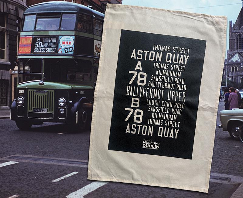 Bus Routes Print Tea Towel