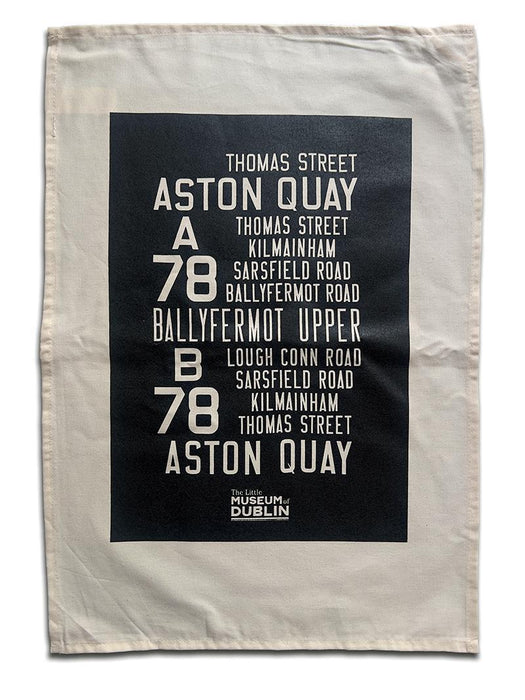 Bus Routes Print Tea Towel